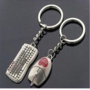 1 pair Mouse And keyboard Pendant Keyring Keychain Keyfob