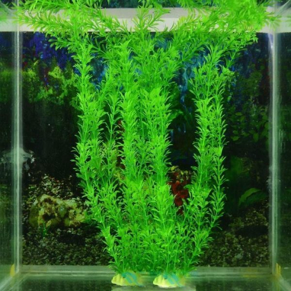 13 Inch Stunning Green Artificial Plastic Grass Fish Tank Water Plant Aquarium Decor