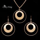 18K Gold Plated Jewelry Sets Necklace Earrings For Women