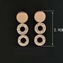 18K Rose Gold Plated String Circles Brand Design Earring