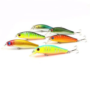 Colorful Fishing Lures 8.5CM8.5G Artificial baits tackle 3D Fish Eyes with Hooks Fishing accessory