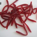 80pcs Smell Red Worm Lures 6cm 0.5g Soft Lure Bait Carp Fishing Lure Set Artificial Lure Fishing Tackle Luminous