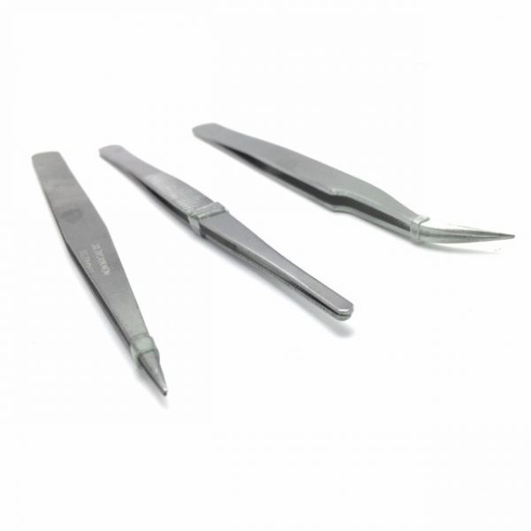 3pcs Stainless Steel Handcraft Tweezers Set Triad Fix Repair Hand Tool Kit For iPhone Smartphone