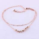 Zinc Alloy beads Anklets Women Gilrs gold plated new Charms Summer Beach Foot Jewelry Chains