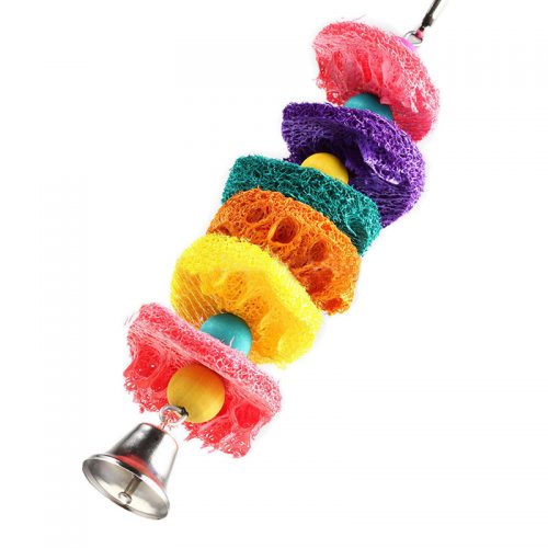 Bird Toys Parrot Cage Toys Cages Cockatoo Conure Loofah Sponge Bite-Resistant Handmade Parrot Toys