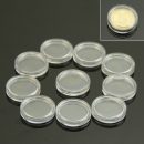 10PCS Applied Clear Round Cases Coin Storage Capsules Holder Round Plastic 19mm