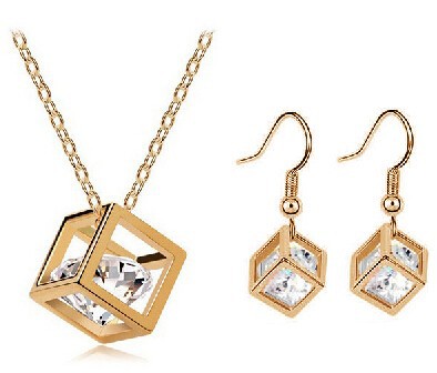 Crystal Cubic Jewelry Sets for Women