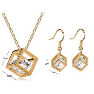 Crystal Cubic Jewelry Sets for Women