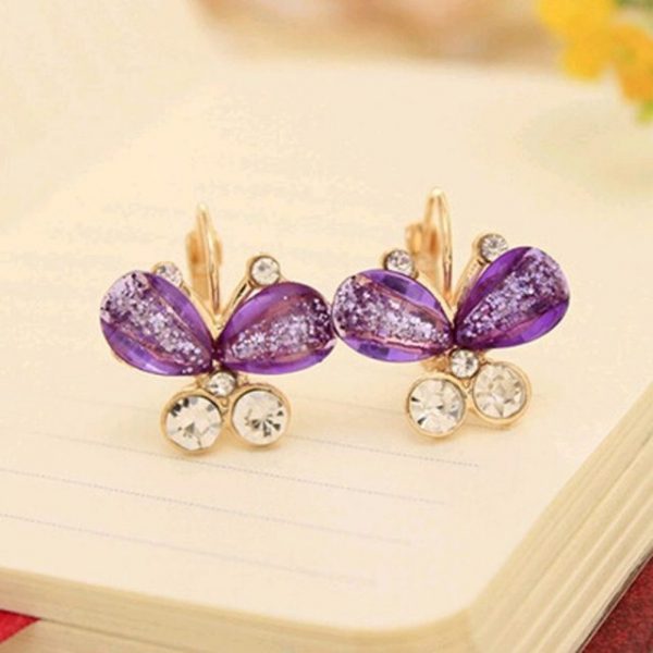 Crystal butterfly earrings