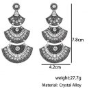 Turkish Style Big Drop Earring Sector Pattern Gypsy Beach Ethnic Tribal Festival Jewelry Bohemian