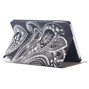 Design White Carved Flip Stand Leather Case Cover For iPad Mini 1 2 3 Retina
