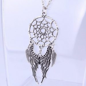 Trendy Bohemian Style Dreamcatcher Feather Wings Shaped Pendant Necklace 1 Styles