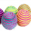 Kitten Pet Teaser Sisal Rope Weave Ball Play Chewing Catch Toy Funning