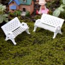 Micro world bonsai garden small ornament Landscape decoration The park sits chair seat doll