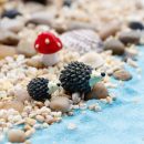 Artificial mini hedgehog miniatures fairy garden moss terrarium resin crafts