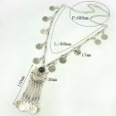 Fashion Vintage Boho Antique Coin Necklace for Women Statement Long Tassel Necklaces