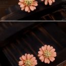 Gold Plated Bohemia Style Vintage Daisy Flower Summer Jewelry Earrings