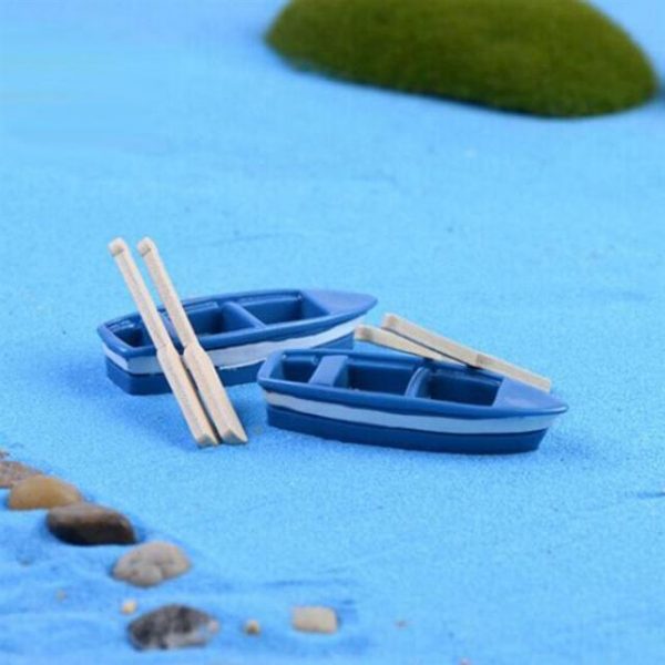 1pcs of Miniature Moss Micro Boat