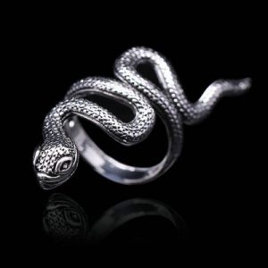 1pc New Gothic Silver Men *Women Hot Ring Snake