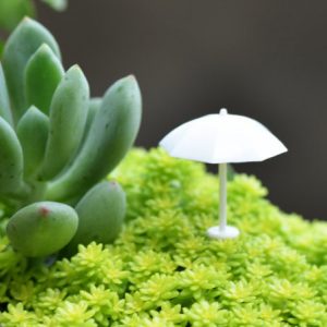 White Umbrella Decoration Miniature
