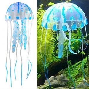 Blue Glowing Silicone Gel Jelly Fish Aquarium