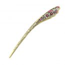 Vintage Colorful Rhinestone Crystal Hollow Flower Hairpin Side hair Clip
