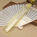 Silk Wedding Hand Fan with organza