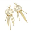 Hiphop Rock Style Gold Color Tassel Geometric Drop Earing Brincos Ouro Jewelry