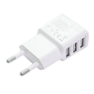 5V 2A EU Plug 3 Ports USB Wall Travel Charger Adapter for Iphone 6 6S