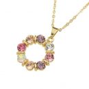 Jewelry Sets Colorful Rhinestone Pendant Necklace and Earrings