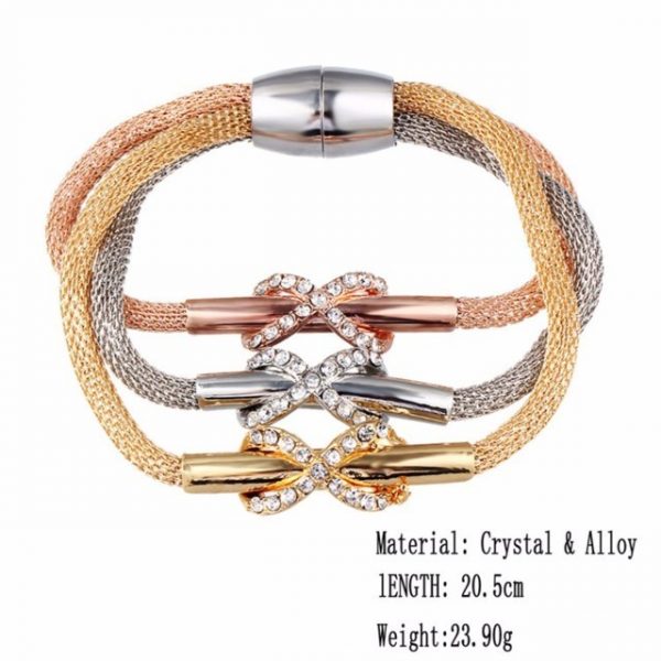 Crystal Butterful Bracelet & Bangle Elastic Heart Bracelets For Women