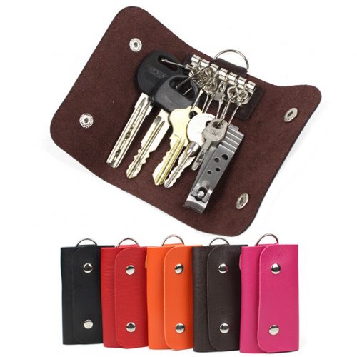 Fashion gifts Keys holder Organizer Manager patent leather Buckle key wallet case car keychain