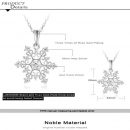Beagloer Exquisite Snowflake Pendant Platinum Plated with Zirconia Jewellery Valentine’s Day Gift