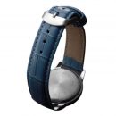 Luxury Fashion Crocodile Faux Leather Mens Analog Watch Blue