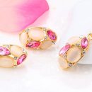 Brand Design Cute Opal Jewelry Sets Pendant Necklaces Earrings For Women Wedding Color Crystal Jewelry