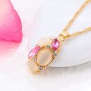 Brand Design Cute Opal Jewelry Sets Pendant Necklaces Earrings For Women Wedding Color Crystal Jewelry