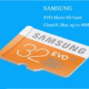 SAMSUNG Micro SD Memory Card 32GB MicroSD Cards SDHC SDXC Max 48Ms EVO