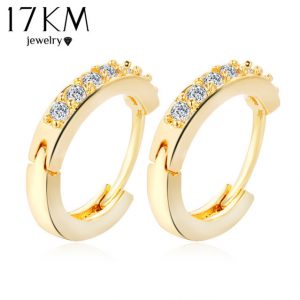harm Circle Zircon Earrings Shinny Fashion Jewelry Wedding Christmas Gift Crystal Round Stud Earrings
