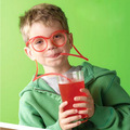 Funny Soft Drinking Straw Eye Glasses Novelty Toy Party Birthday Gift Child Adult DIY Straws