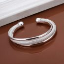 Silver Plated Color Charm Open Bracelet bangle Jewelry For Women