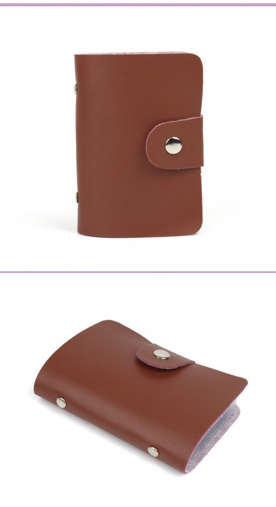 Fashion 24 Bits Useful Business Credit Card Holder PU Leather Buckle Cards Holders Organizer Manager For Women Men