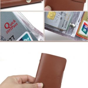 Fashion 24 Bits Useful Business Credit Card Holder PU Leather Buckle Cards Holders Organizer Manager For Women Men