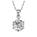 White Silver Noble classic Necklace Earring Ring Jewelry Sets