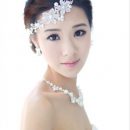 Hot Ladies Silver Rhinestone Bridal Wedding Flower Pearls Crystal Chic Headband Hair Clip Comb Jewelry