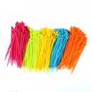 100pcs Mixed Color Plastic Cable Ties Strap Plastic Easy to Install Plastic Tie Strap Sent in Random 10*0.25cm