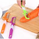 New design candy color large fruit peeler stainless steel blade cucumber