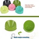KIMHOME 2016 Candy Color Plastic Oblique Mouth Dog Water Food Bowl for Cats Puppy