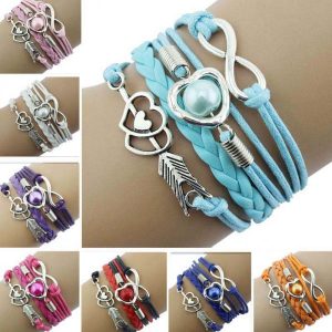 Love Hearts Pearl Infinity Symbol Multilayer Bracelets
