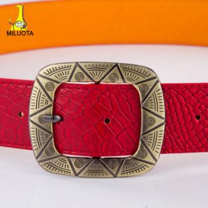 brand designers belts for women high quality PU leather belt women fashion metal buckle