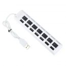High Speed 7 Ports LED USB 2.0 Adapter Hub Power on off Switch Usb Cable